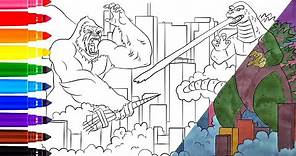 Kong vs Godzilla coloring
