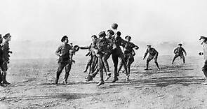 Did German and British troops really stop fighting and play soccer 100 years ago?