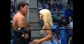Jerry Lawler with Stacy vs Jackie Fargo with Nicole Bass Hair Match NWA Worldwide 92 7-24-99