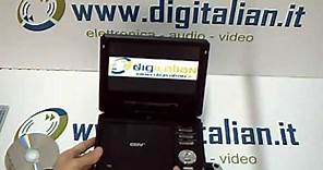 Lettore DVD Divx portatile con TV LCD 9" CDV