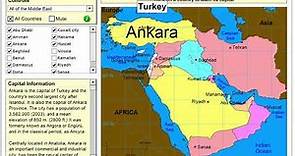 Learn the Capitals of the Middle East! Geography Tutorial Game - Learning Level