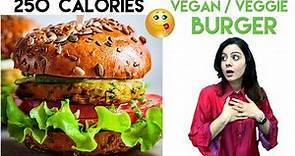 Best Veggie Burger Recipe For Weight loss | Weight Loss Snack | Healthy Vegan / Veg Burger At Home
