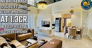 (No Brokerage) 1704 Sq Ft 3BHK Luxury Apartment in Tulip Yellow Sector 69 Gurgaon