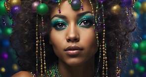 Mardi Gras Elegance: AI Art Portraits of Creole Women