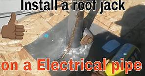 ROOFING VIDEO: How to install a roof jack , on a electrical pipe .