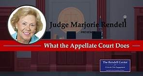 What the Appellate Court Does with Judge Marjorie Rendell