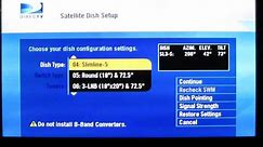 How to change a Directv Receiver settings to make different satellite dishes compatible
