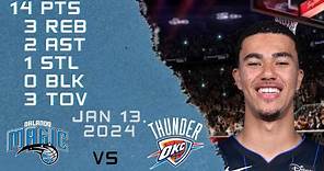 Caleb Houstan player Full Highlights vs THUNDER NBA Regular season game 13-01-2024