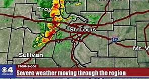 Severe weather moving through St. Louis area