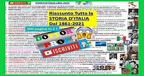✅RIPASSO riassunto TUTTA LA STORIA D'ITALIA dal 1861-2021. Programma storia 5°/ esame maturità part2