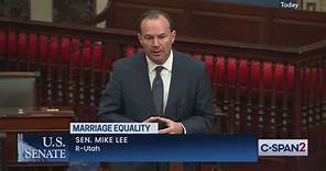 U.S. Senate-Senator Mike Lee on Marriage Equality