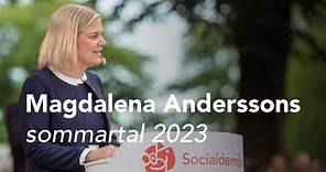 LIVE: Magdalena Anderssons sommartal i Olofström 2023