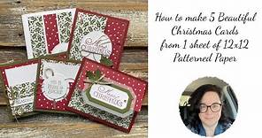 5 Beautiful Christmas Cards From One 12x12