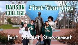 Babson College First-Year Tips (feat. Student Government)