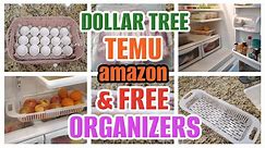15+DOLLAR TREE, TEMU, AMAZON, & FREE REFRIGERATOR AND FREEZER ORGANIZATION IDEAS AND HACKS