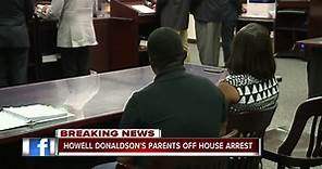 Donaldson's parents released from house arrest