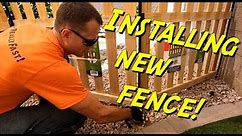Installing Backyard Fence for Dog from Lowes