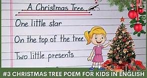christmas tree poem in english | christmas poem in english | poem on christmas tree in english