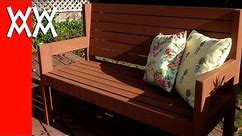 Build a simple garden bench. Easy woodworking project.