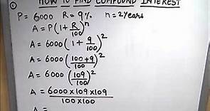 How to find compound interest / How to calculate compound interest using formula