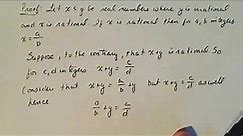 Discrete Mathematics: Proof by Contradiction - Rational and Irrational