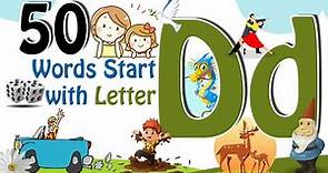 50 Words start with D | Phonics letter D | Letter D Vocabulary | Kids Video | Kids Grade