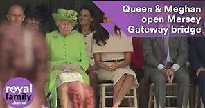 Queen and Meghan, Duchess of Sussex, open Mersey Gateway bridge in Widnes