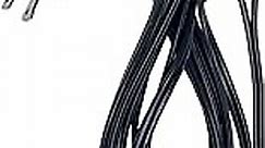 Lamp Cord with Plug, 18 Gauge Wire Electrical 12 FT,Extension Cord 2 Prong, Polarized Molded Plug, DIY Repair for Wiring and Repairing Lights Cable, Black
