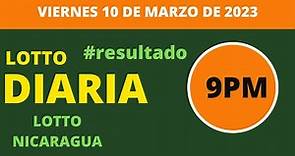 🟠Diaria 9:00 PM | hoy viernes 10 de marzo de 2023 - resultados lotería Nicaragua - Jugá 3 - Loto