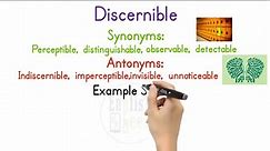 Vocabulary Booster: Word of the Day - "Discernible"