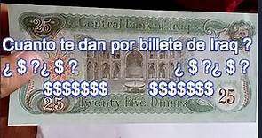 BILLETE Central Bank Of IRAQ 25 DINARS