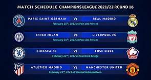 Match Schedule: UEFA Champions League 2021/22 Round of 16