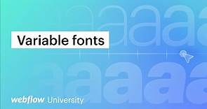 Introducing variable fonts in Webflow – Web design tutorial