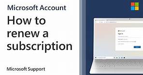 How to renew your Microsoft subscriptions | Microsoft
