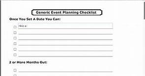 Create a Simple Event Planning Checklist