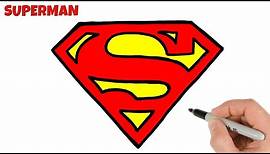 How to Draw Superman Logo Easy | Step by Step
