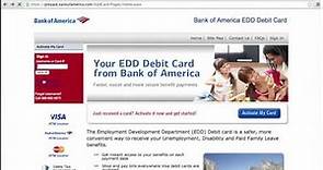 Bank of America EDD Debit Card Online Login Instructions