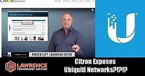 Citron Research Exposes Ubiquiti Networks???