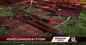 Storm damage in Greene County, Alabama