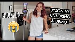 DYSON V7 ANIMAL UNBOXING & DEMO// BEST VACUUM EVER