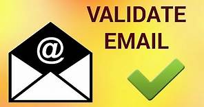 How to Validate Email Address
