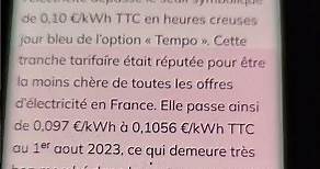 Le prix de l'électricité en France (2023)