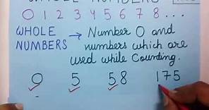 Whole numbers | what are whole numbers (learn with examples)