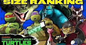Every Hero in TMNT Ranked By SIZE 📏 | Teenage Mutant Ninja Turtles