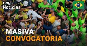 BRASIL: BOLSONARO reúne a MILES de SEGUIDORES en MEDIO de las INVESTIGACIONES por GOLPISMO | RTVE