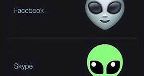 Alien emoji comparison meme