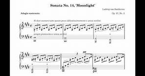 Beethoven - Moonlight Sonata 1st Movement (+ Piano Sheet PDF)