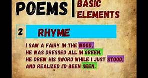 BASIC ELEMENTS OF A POEM
