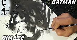 Jim Lee drawing Batman Smear