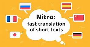 Nitro, Professional Online Translation Service Demo